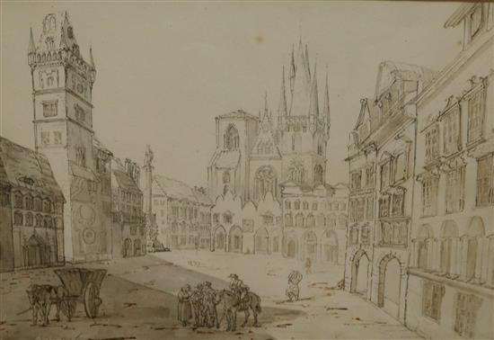 Selena Bracebridge, pen and ink, City Square 1826